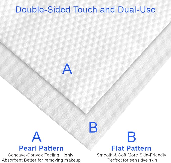 Facial Towels 2 pack Soft Dry Wipes Disposable Face Towel Cotton Tissue 20x20cm - Image 4