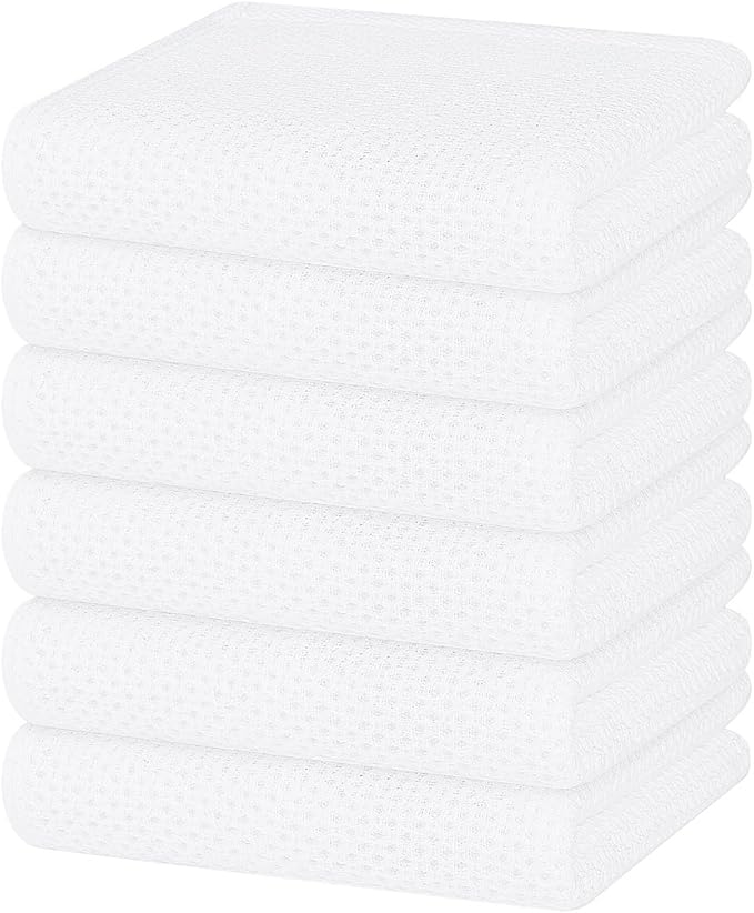 Homaxy 100% Cotton Waffle Weave Kitchen Dish Towels, Ultra Soft Absorbent Quick by Homaxy