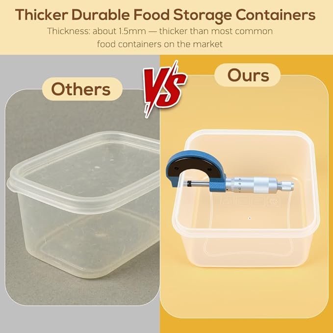 50 PCS Thicker Food Storage Containers - Image 3