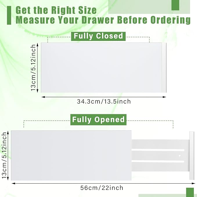 4 Pcs Deep Bamboo Drawer Dividers, Deep Kitchen Dresser Drawer Organizer - Image 2