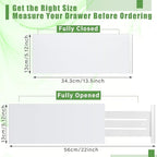 4 Pcs Deep Bamboo Drawer Dividers, Deep Kitchen Dresser Drawer Organizer - Image 2