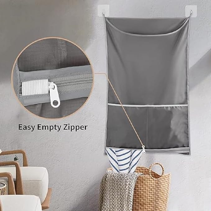 Hanging Laundry Hamper, Over The Door Laundry Hamper, Hanging Laundry Bag - Image 9