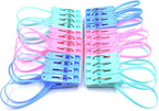 24pcs Colorful Plastic Clothes Peg Clip Pins Rope Hanging Clothesline Windproof by Unknown