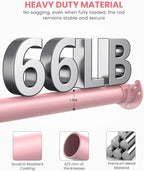 Closet Rods for Hanging Clothes, 17 to 69 Inches Stepless Adjustable Metal - Image 3
