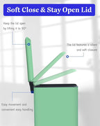JM.YIPENG Bathroom Rubbish Bin, 5 Litre Cosmetic Bin, Small Waste Bin - Image 4