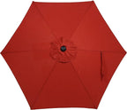 Sunnydaze Outdoor Patio Umbrella - Polyester Table Market Umbrella with Push-Button Tilt and Crank - 6 Sturdy Ribs - Burnt Orange - 7.5ft - Image 8