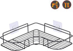 LAIGOO 8 Pcs Replacement Corner Shower Caddy Adhesive Hook Stickers, No - Image 3