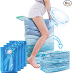 TAILI Vacuum Storage Bags 4 Pack, Jumbo Cube, Large Vacuum Seal Bags by TAILI