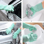 Silicone Dishwashing Gloves, Pet Grooming Rubber Scrubbing - Image 6