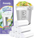 3 Gallon 120pcs Small Clear Trash BagsPlastic Strong Clear Garbage Bags by HOMMALY