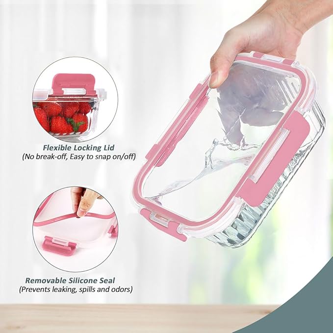 KOMUEE 10 Packs Glass Meal Prep Containers - Image 3