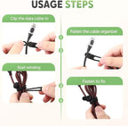 Data Cable Organizer, 2025 New Silicone Cable Ties Cable Management Organizer - Image 4