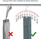 Legging Organizer for Closet, Metal Yoga Pants Hangers 2 Pack w/10 Clips Holds - Image 5