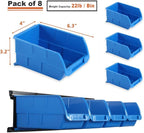 Wallmaster 8-Bin Storage Bins Garage Rack System 2-Tier Orange Tool Organizers - Image 4