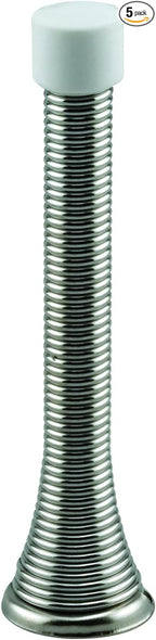 Prime-Line MP10126 Door Stop, 4 In. Reach, Spring Steel, Satin Chrome, Heavy by Prime-Line