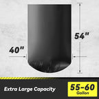 150 Count 55-60 Gallon Trash Bags, Sturdy & Tear-Resistant Commercial Can - Image 4