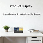 Battery Storage Organizer Battery Storage Box Black Fits 16 AAA & 12 AA - Image 5