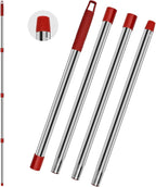 4 Section Stainless Spin Mop Replacement Handle - Image 2