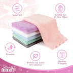 HOMEXCEL Premium Makeup Remover Cloth 24 Pack, Reusable Super Soft 7 x 7 Inch - Image 5
