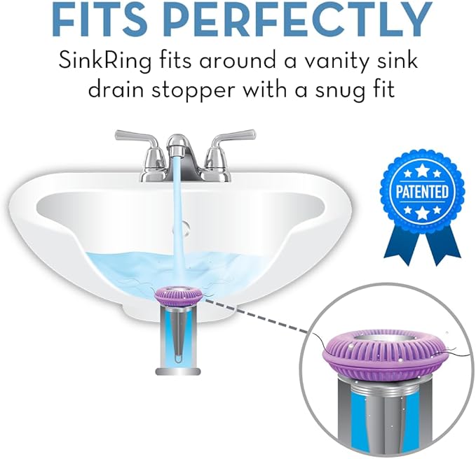 Bathroom Sink Hair Catcher for Pop-Up Drain – SinkRing 1.57" Precision Strainer - Image 2