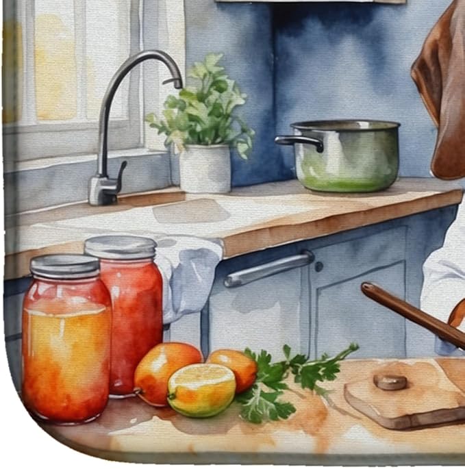 Caroline's Treasures DAC6186DDM American English Coonhound The Chef Dish Drying - Image 4