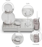 Zuutii Dish Drying Rack with Drainboard, Expandable Large Dish Rack, Sink Dish - Image 6