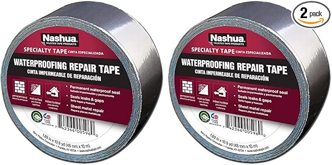 Nashua 361-11 Foil Tape for Waterproofing Repair, 11 mil Thick, 10 m Length by TapesbyBerryGlobal