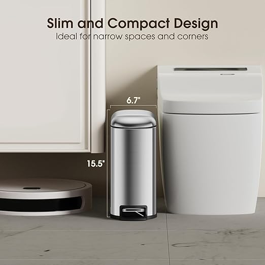 CEROELDA Small Bathroom Trash Can - Image 3