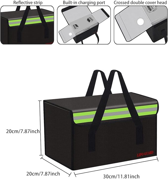 Lipo Battery Safe Bag Large Capatity Fireproof Bag - Image 2