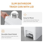 MOPALL Slim Bathroom Trash Can - Image 5