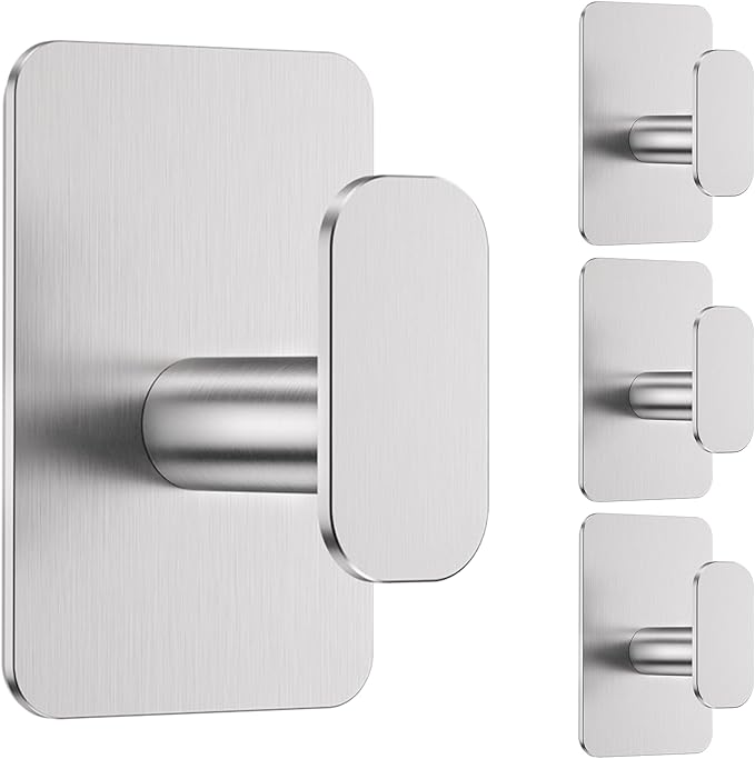 Heavy Duty Self Adhesive Hooks - 26lb Max by Eowihor