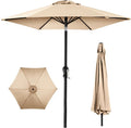 Best Choice Products 10ft Outdoor Table Compatible Steel Polyester Market Patio Umbrella w/Crank and Easy Push Button Tilt by BestChoiceProducts