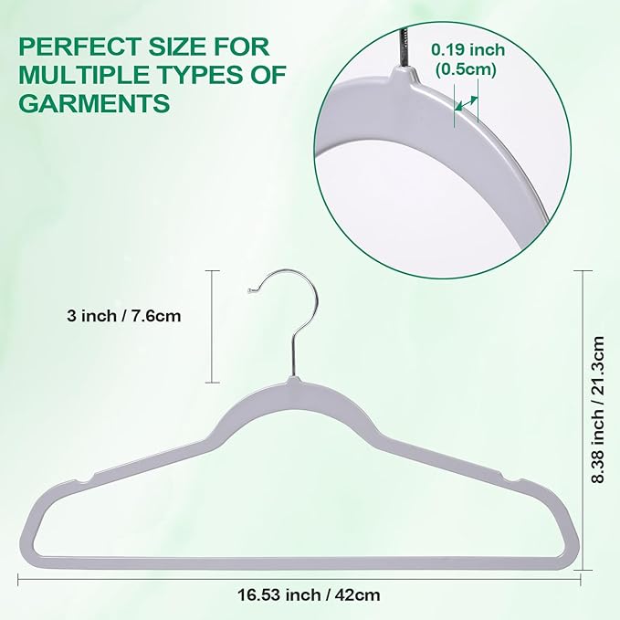 Plastic Coat Hangers 50-Pack, Space Saving Closet Hangers - Image 3