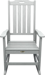 Oversized Rocking Chair Set of 8, Outdoor Rocking Chair for Adults, All Weather Resistant Porch Rocker for Lawn Garden, Grey - Image 4