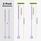2 Pcs Silicone Straw Cleaner Brush, Extra Long Cleaning Brushes - Image 2