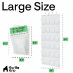 GORILLA GRIP Over the Door Shoe Organizer, 24 Extra Large Breathable Mesh - Image 7