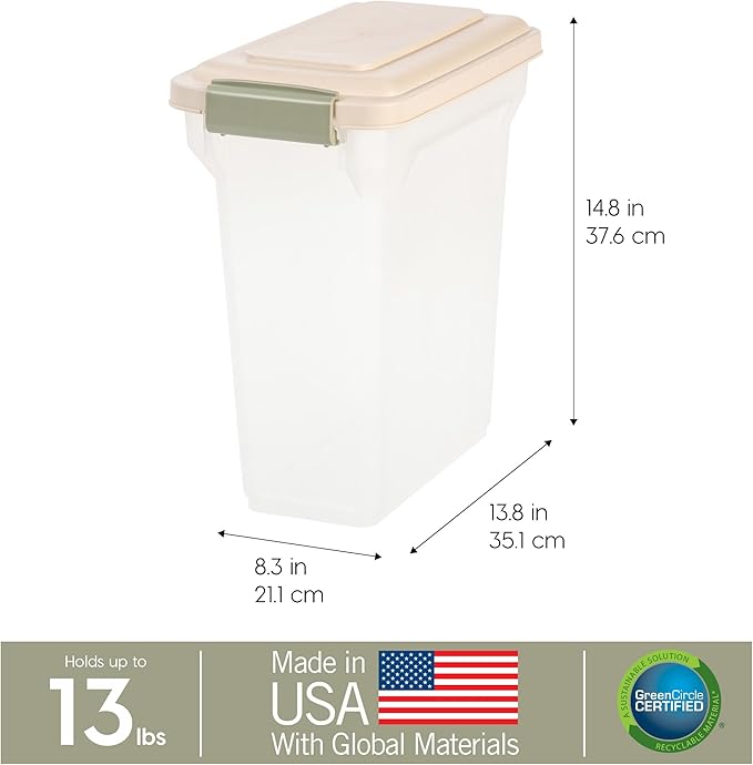 IRIS USA Dog Food Storage Container, Airtight Lid, Versatile Pet Food Bin - Image 3