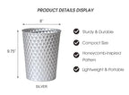Small Metal Trash Can Wastebasket, Decorative Honeycomb Garbage Can Waste Basket - Image 5