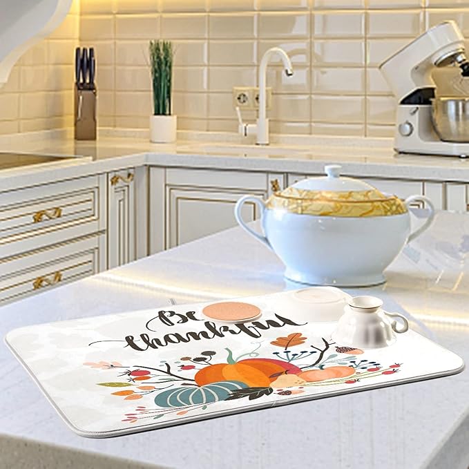ALAZA Thanksgiving Day Fall Pumpkin Dish Drying Mat - Image 6