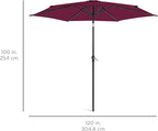 Best Choice Products 10ft Outdoor Table Compatible Steel Polyester Market Patio Umbrella w/Crank and Easy Push Button Tilt - Image 7