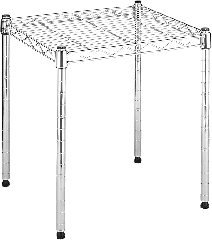 Xcity Storage Shelves, 1 Tier Heavy Duty Metal Shelving Unit, 350 LBS Capacity Adjustable Steel Wire Shelf Organizer for Pantry, Kitchen, Garage, 14" D x 14" W x 15" H, Chrome by Unknown