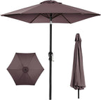 Best Choice Products 10ft Outdoor Table Compatible Steel Polyester Market Patio Umbrella w/Crank and Easy Push Button Tilt by BestChoiceProducts