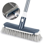 Floor Scrubber with Long Handle, 2 in 1 Scrubbing Brush Stiff Bristle Shower by ILAVCOOL