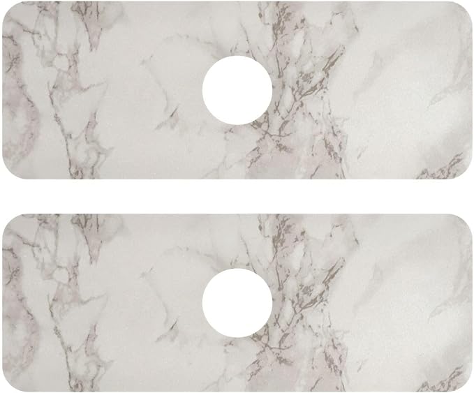 Kitchen Sink Splash Guard 2 PCS 14.7 Inch Sink Faucet Mat Splash Guard by Eyanle