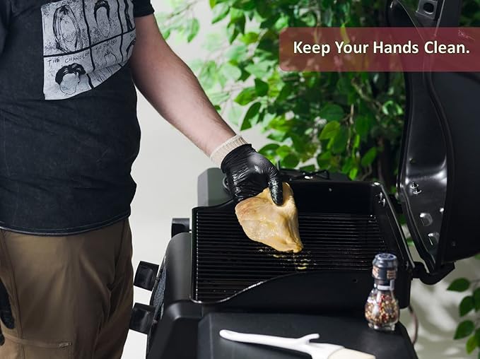BBQ Gloves 4 Cotton Glove Liners and 100 Disposable Gloves Washable Cotton - Image 6
