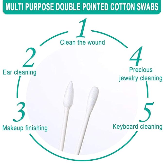500 pcs Cotton Swab Individually Wrapped, Individually Wrapped Double Tipped - Image 2
