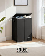 SOLEDI Laundry Hamper with Lid 130L Large & Tall Collapsible Laundry Basket - Image 8