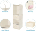 MAX Houser 5 Tier Shelf Hanging Closet Organizer, Cloth Hanging Shelf - Image 8