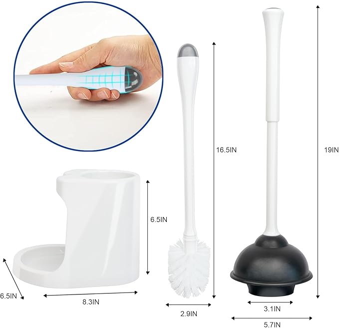 CELOX 2 Set Toilet Brush and Plunger Set, Toilet Brush and Holder Set, Toilet - Image 2