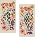 Floral Hand Towels for Bathroom, 2 Packs Decorative Boho Kitchen Towels 28.7 x by qiuhuang